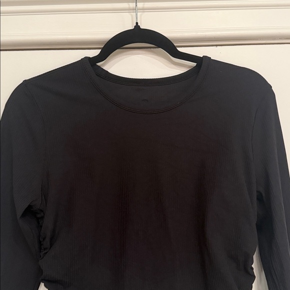 Lululemon Athletica All It Takes Ribbed Nulu Black Long Sleeve Shirt - Size 10 - Picture 2 of 6